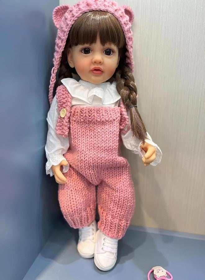 OOTLO 22" 55cm Lifelike Reborn Baby Doll Lovely Soft Doll Vinyl Silicone Realistic Looking Newborn Doll Girl Simulation Child Birthday Xmas Gift - Image 5